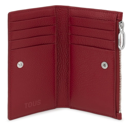 Tous Cartera de piel granate TOUS Buckles Grandes descuentos