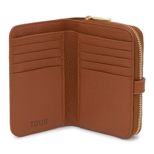 Tous Billetera de piel camel TOUS Buckles Ahorra y exporta